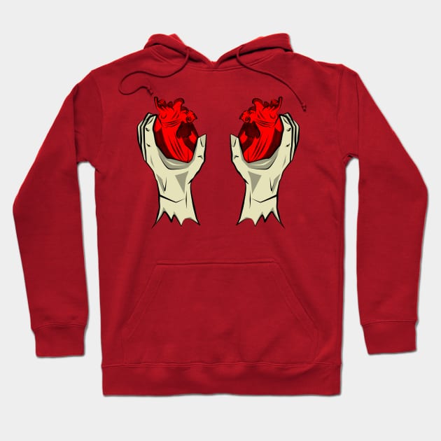 Squeezable Hearts Hoodie by Flush Gorden